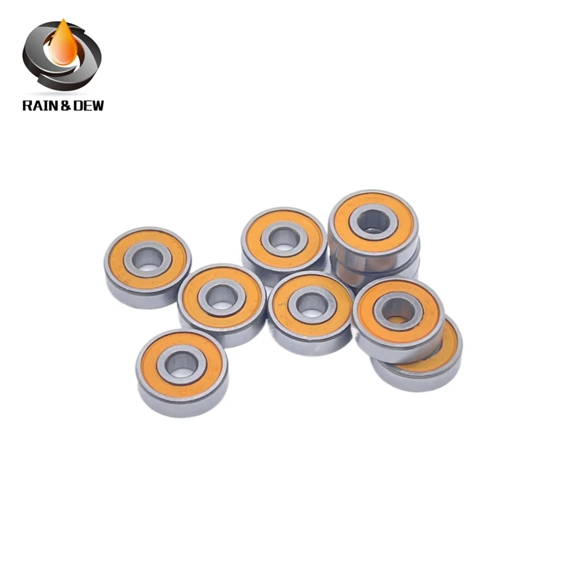 10PCS 625RS Bearing ABEC-7 5*16*5 mm Miniature Ball Bearings For VORON Mobius 3D Printer Orange Sealed 625-2RS 625 2RS