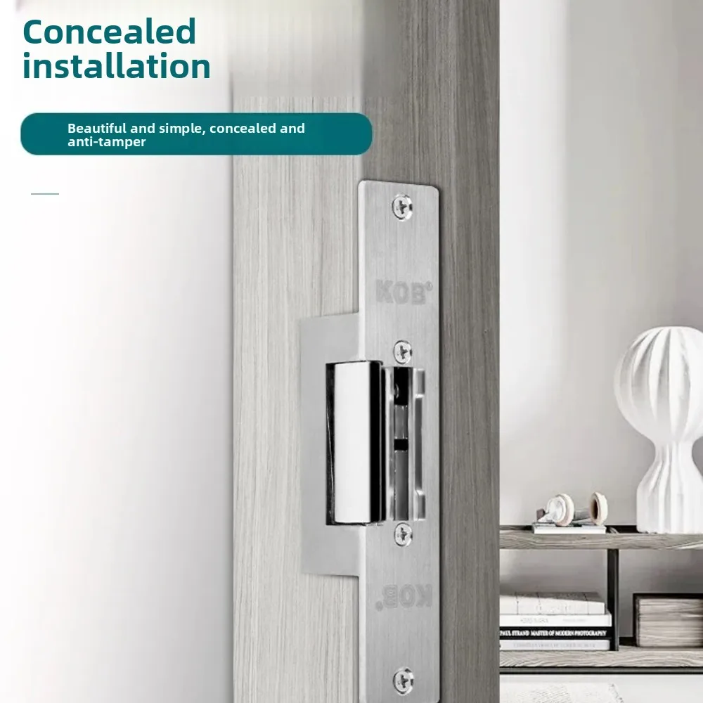 KOB Access Control Electric Lock Port Powered on, NONC Cathode Lock 12V Electric Control Lock Port Electronic Access Control