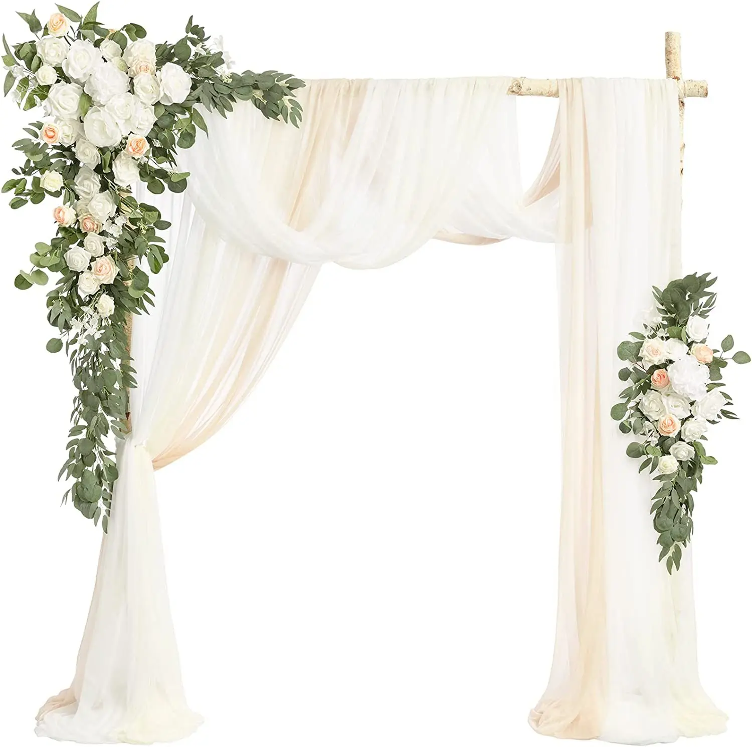 5pcs Outdoor Wedding Arch Flower Decoration Artificial Flower Welcome Flowers Party Scene Layout Sash Yarn Display Decoration