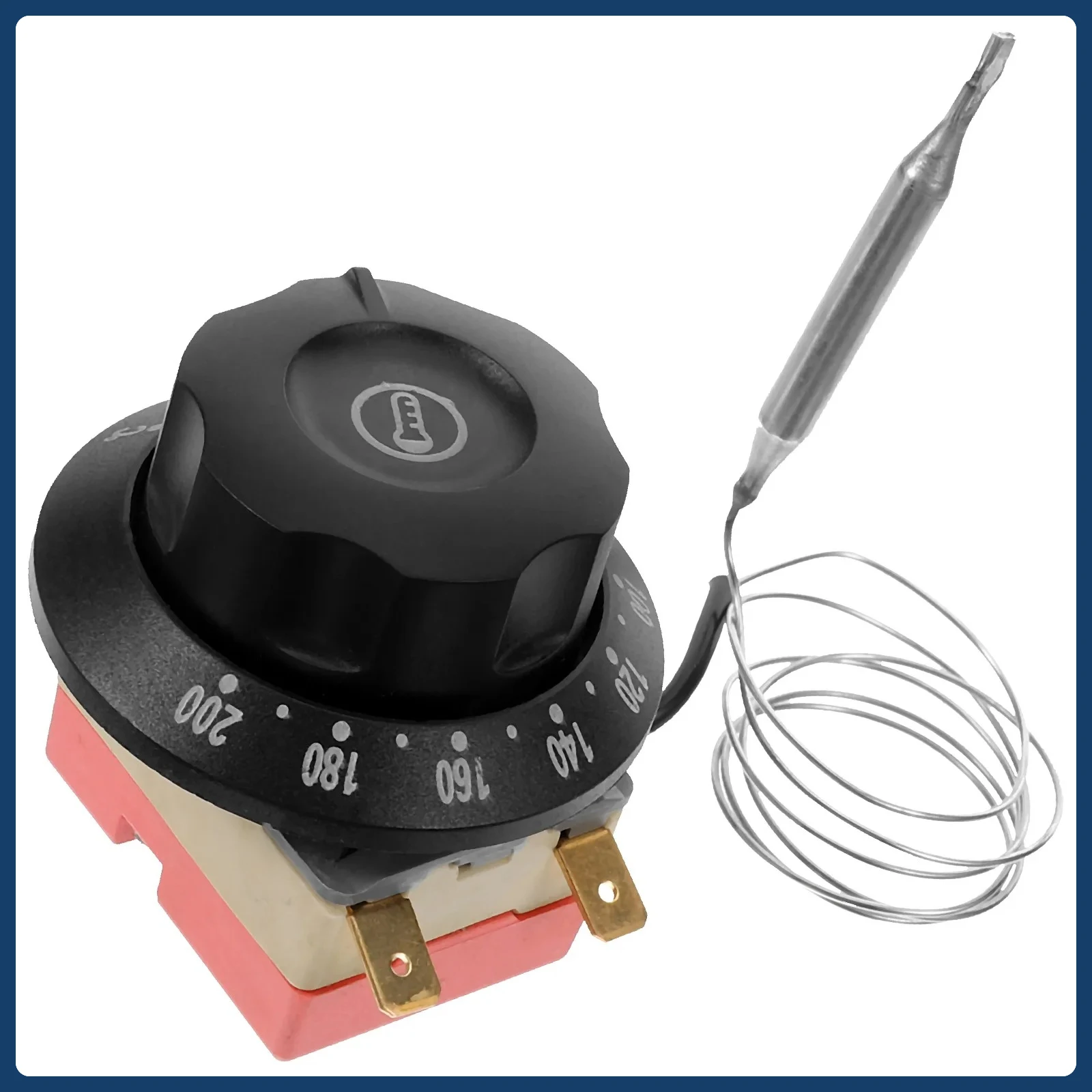 

16A 60 200 Degree Temperature Control Knob Replacement For Oven Deep Fryer Water Heater Range Thermal Regulator Control Tools