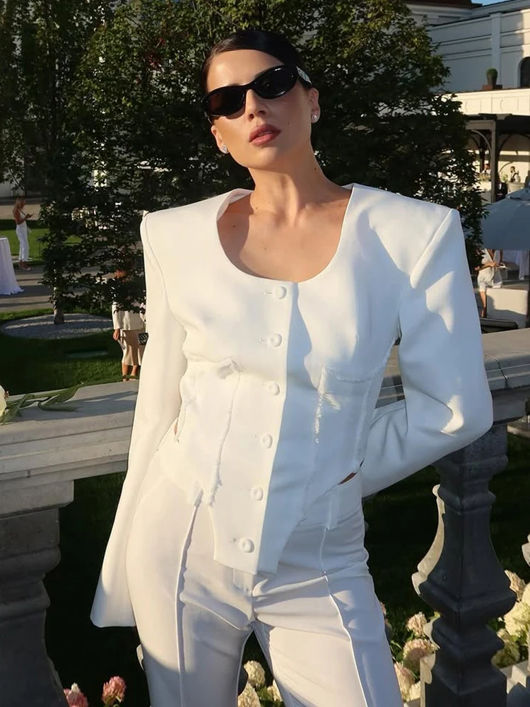 

Nibber однобортное пальто женское с квадратным воротником неровный подол с длинными рукавами украшение в офисном стиле классическая одежда для поездок на работу