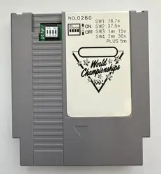 Cartucho de juego NWC 1990, edición gris, 72 pines, para consola NES