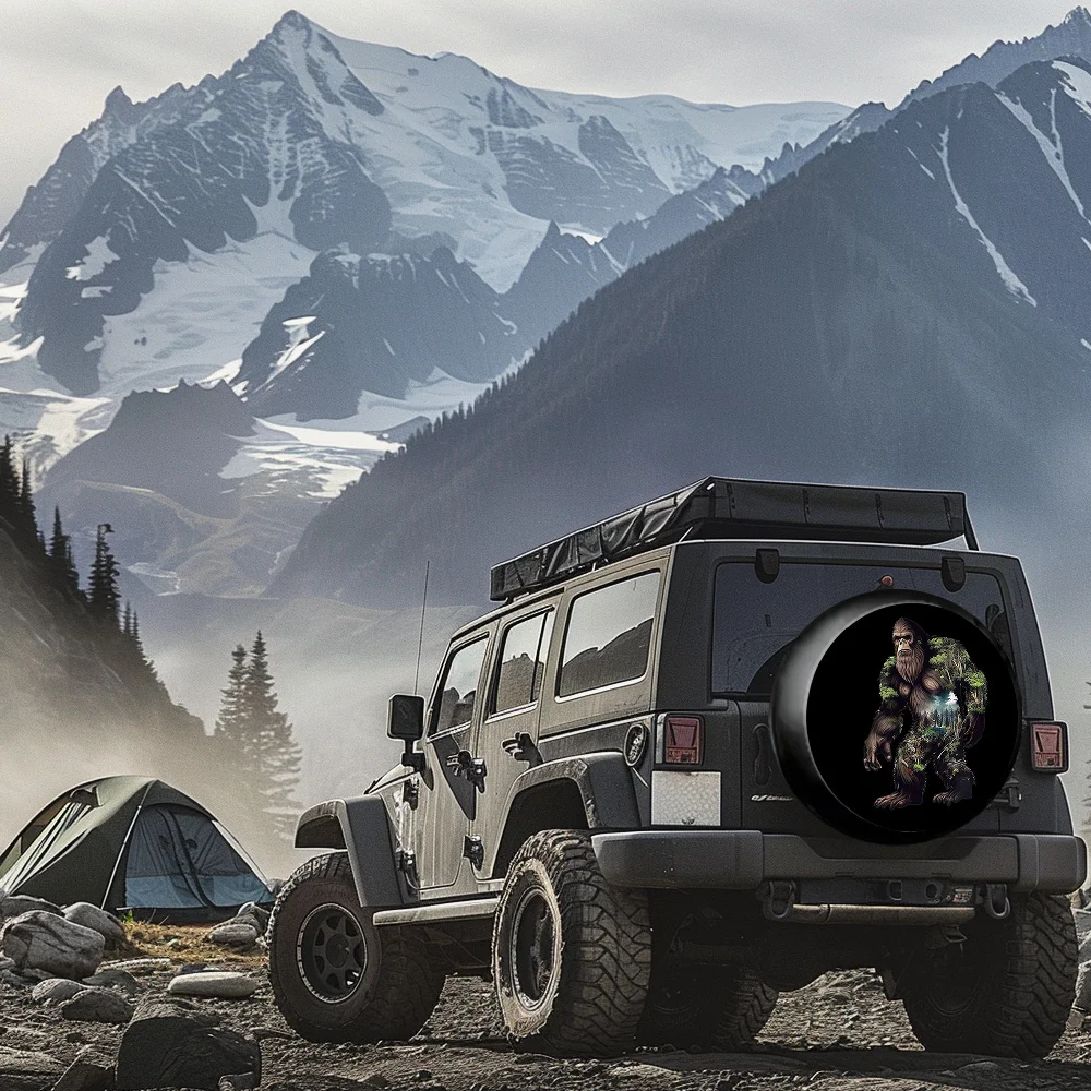 Rainproof Spare Tire Cover  Durable Polyester, Fits Most Cars, SUVs & RVs  Perfect For Camping & Travel