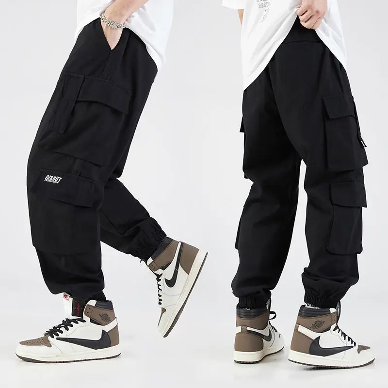 Streetwear Black Mens Harem Joggers Pants Men Cargo Pants 2022 Hip Hop Casual Pockets Sweatpants Male Oversized Fashion Trouser