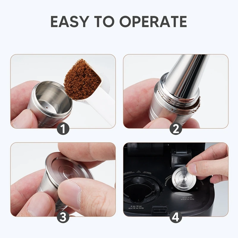 Stainless Steel Reusable Coffee Capsule Reusable Coffee Capsule Cup Filter Compatible With Delta Q Coffee Accessories.