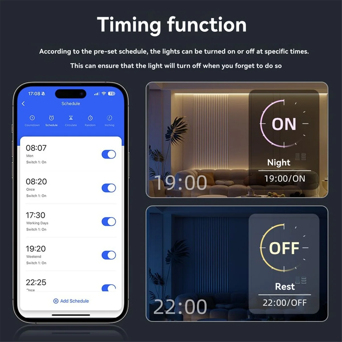 2025+Tuya WiFi US مفتاح الإضاءة الذكي زر التبديل مع التحكم في تطبيق الضوء المحيط يعمل مع المنزل 3 فتح