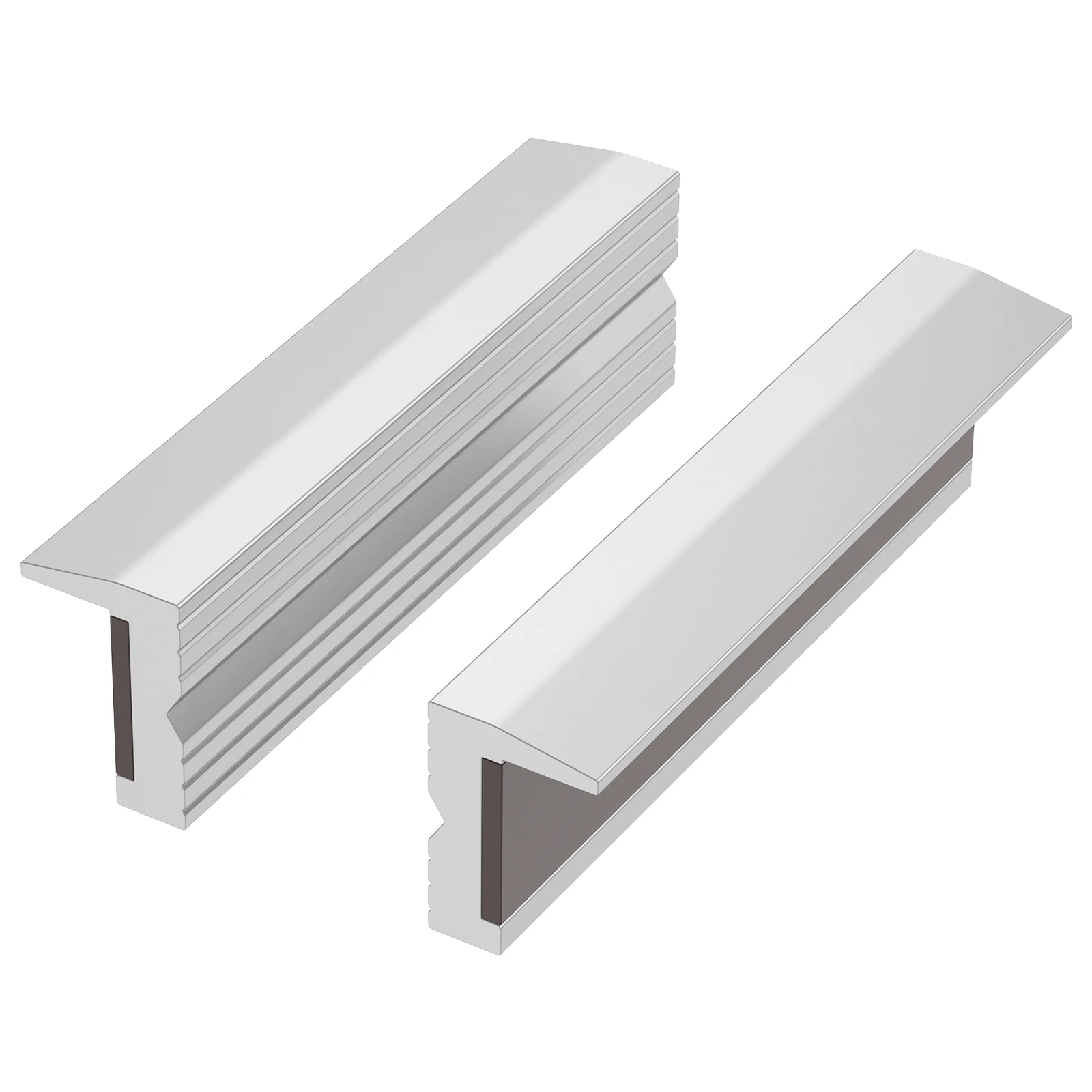 2 stuks 4/6 inch magnetische zachte klemplaat van aluminiumlegering voor metalen bankschroefmachines.