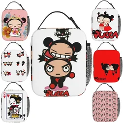 Cute Pucca e Garu Love Valentine borsa termica per il pranzo borsa da Picnic borsa termica per il pranzo al sacco per la scuola dei bambini della donna