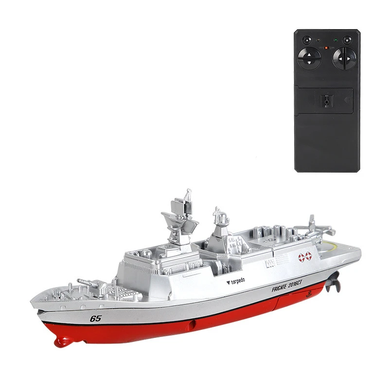 Natale 2.4g telecomando senza fili distruttore radiocomandato elettrico nave bambini acqua giocattolo distruttore barca rc all'ingrosso