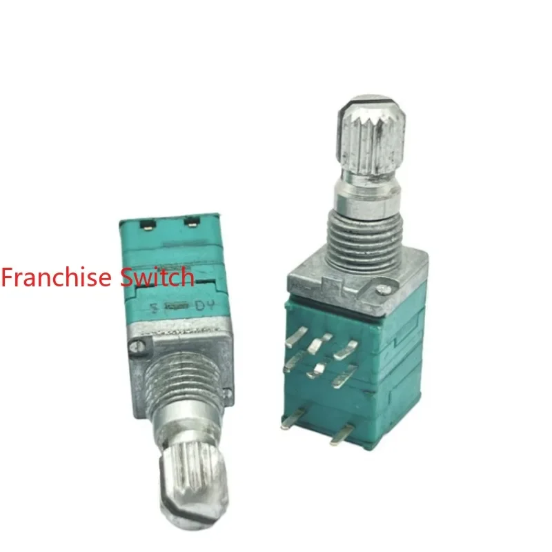 10PCS RK09 Dual Precision Potentiometer A20K พร้อมสวิตช์เครื่องขยายเสียงความยาวเพลา 15 มม.