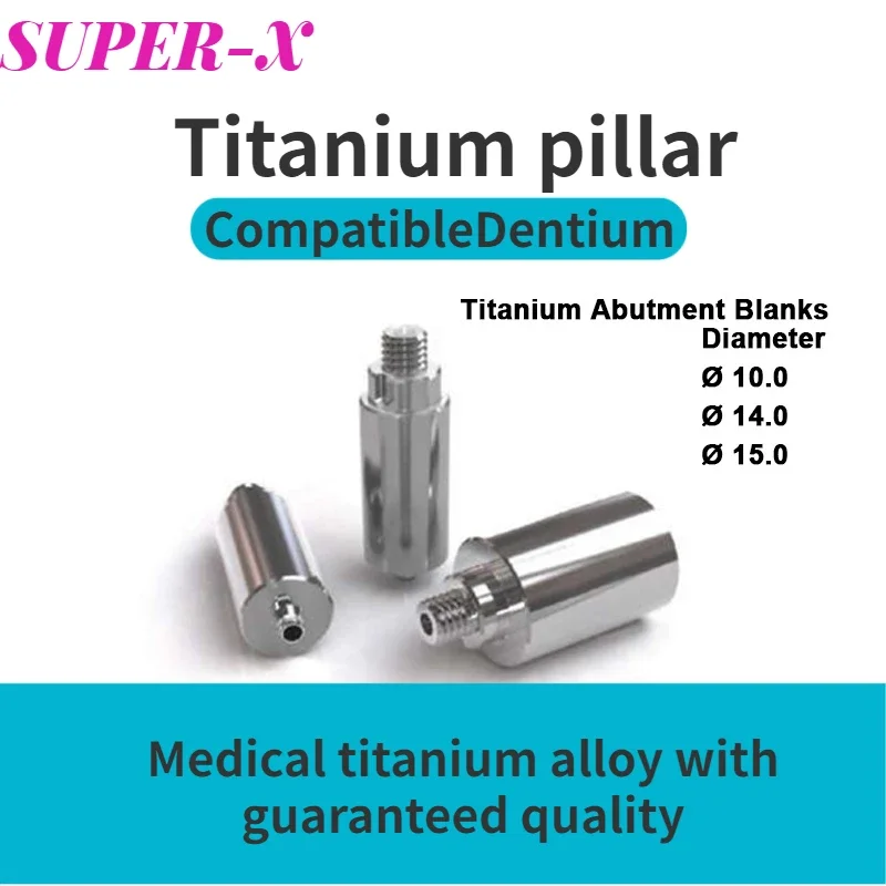 

SUPER-X 1set（6pcs）Dental Implantation Titanium Columns Prosthodontics Accessories Tools Compatible Dentium