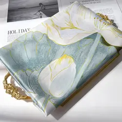 100% Silk Long Scarf Women Luxury Brand Natural Silk Satin Shawl Thin Spring Headband Scarves Hangzhou Real Silk Neckscarf