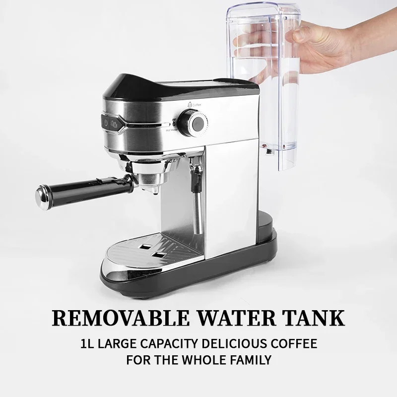 Small Espresso Semi-automatic Steam Wand Milk Frother All-in-one Coffee Machine