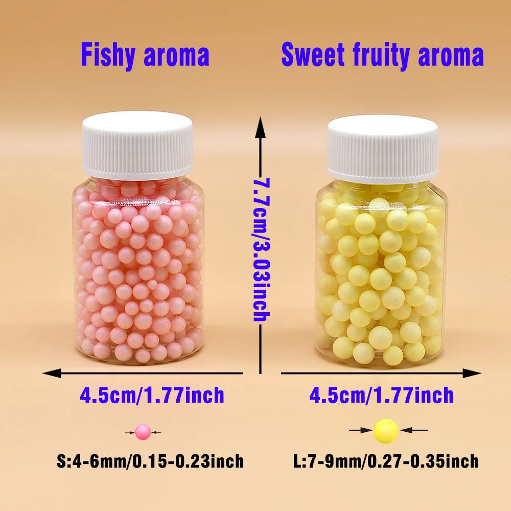 MNFT 1Bottled Foam Buoyant Fishing Bait Crucian Carp Floating Water Ball Particles Soft Bead Bait Carp Fishing Bubble Popup Bait