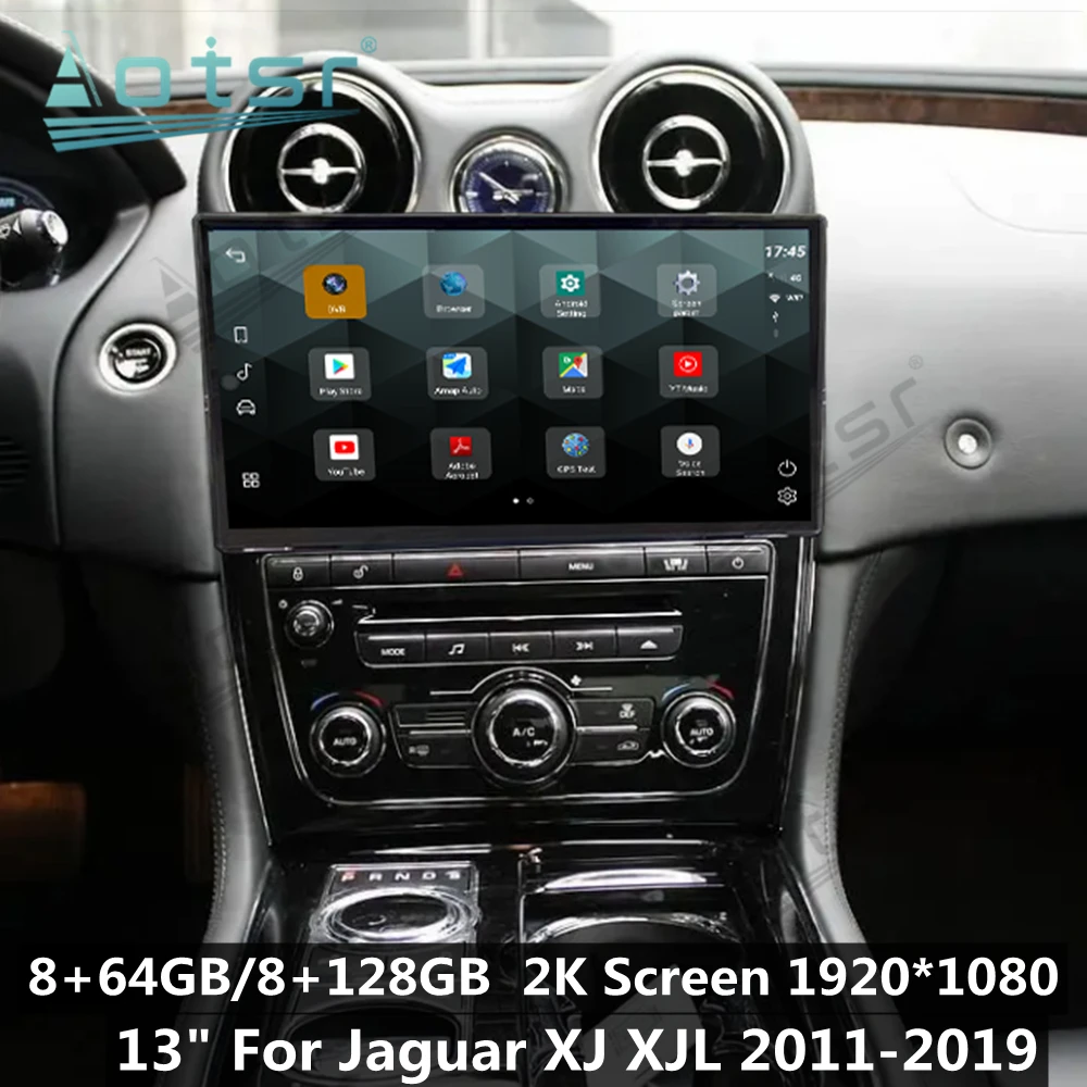 

13.3" Android Car Radio For Jaguar XJ XJL 2011 - 2019 Stereo 2Din Autoradio Multimedia Player GPS Navigation Head Unit Screen