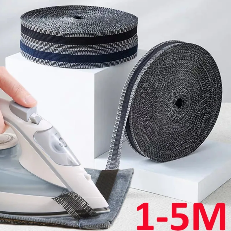 1-5M Pants Edge Shorten Paste Self-Adhesive Pants Mouth Hem Iron-on Hemming Tape Jeans Pants Sewing Free Trousers Fabric Patch