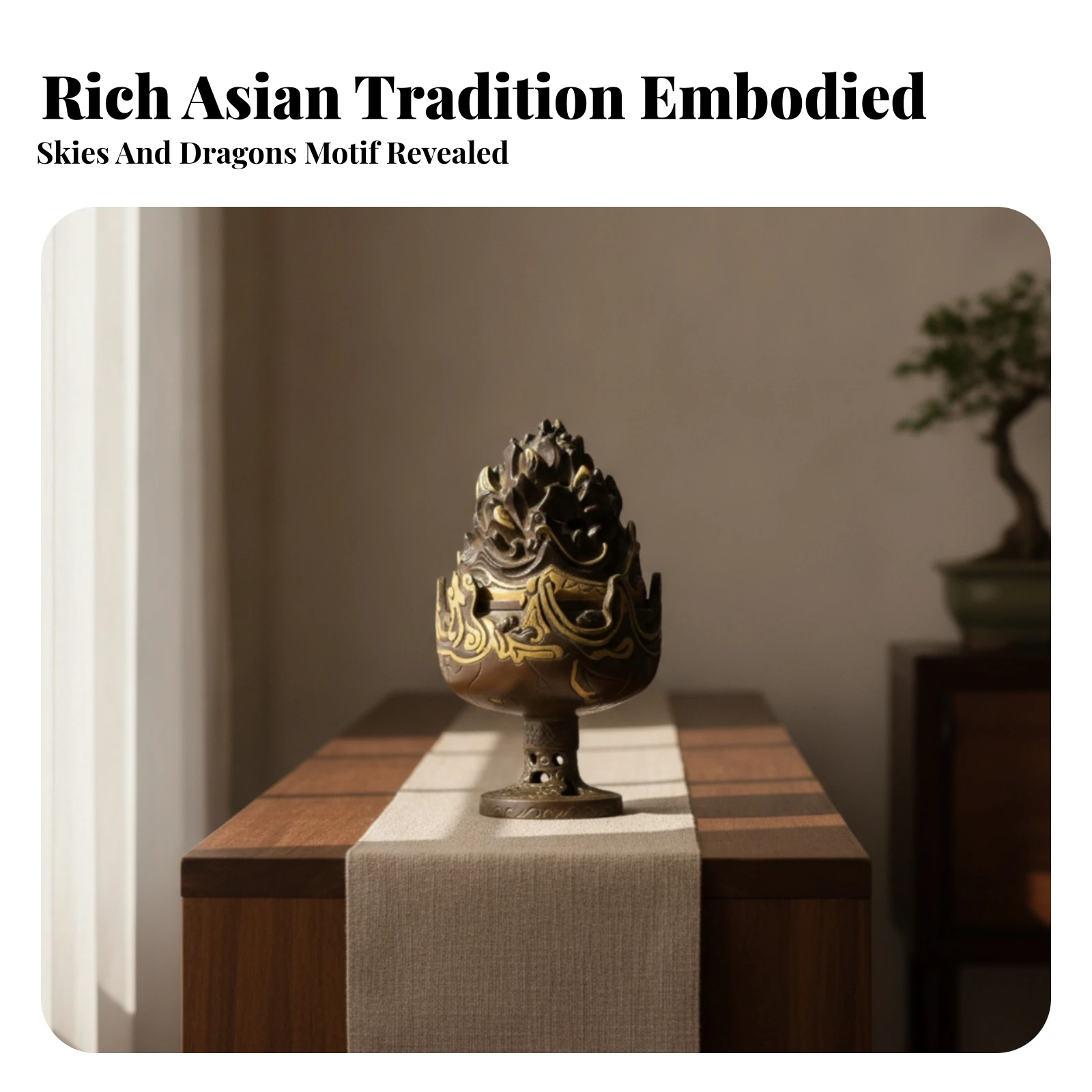 Boshan Incense Burner Copper Incense Burner Intricate Craftsmanship Pierced Lid Metal Home Decor House Decoration for Indoor