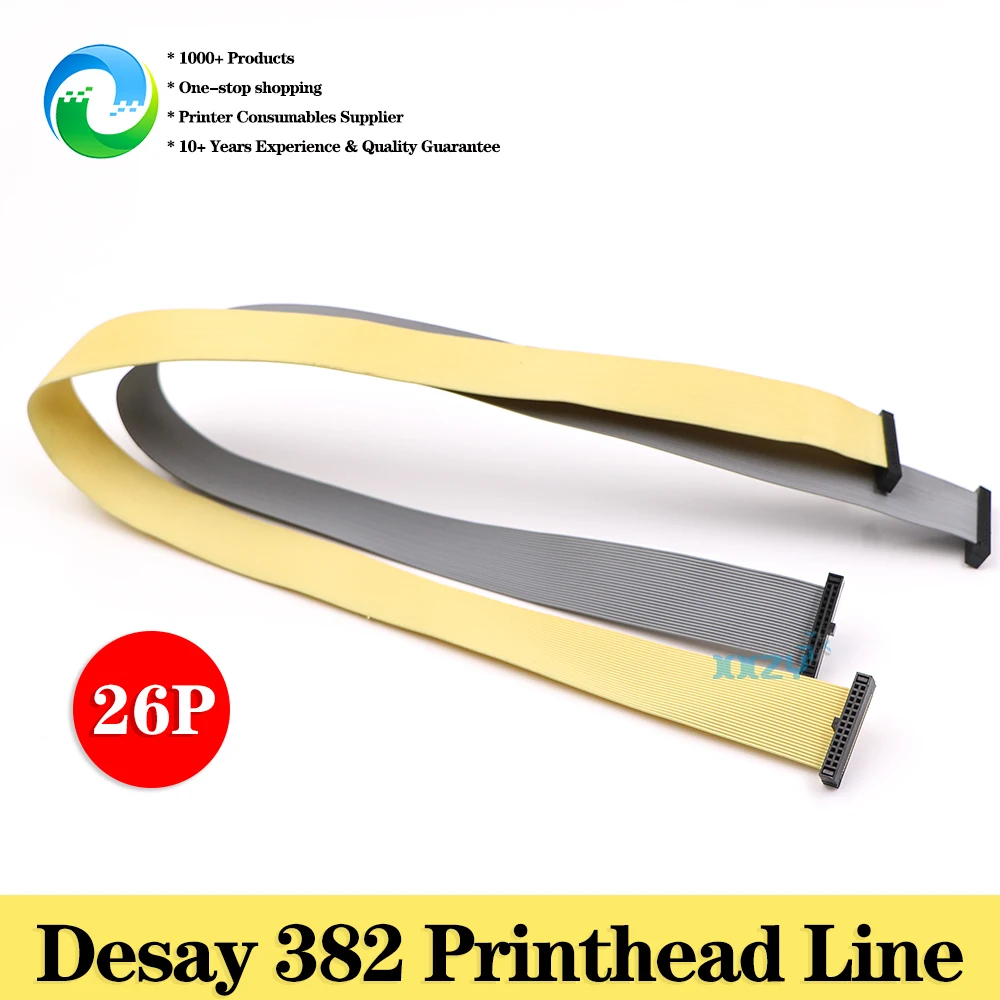 2pcs Inkjet Printer 382 Print Head Cable 26P for Smart Wit-color Myjet XAAR 26Pin Data Line
