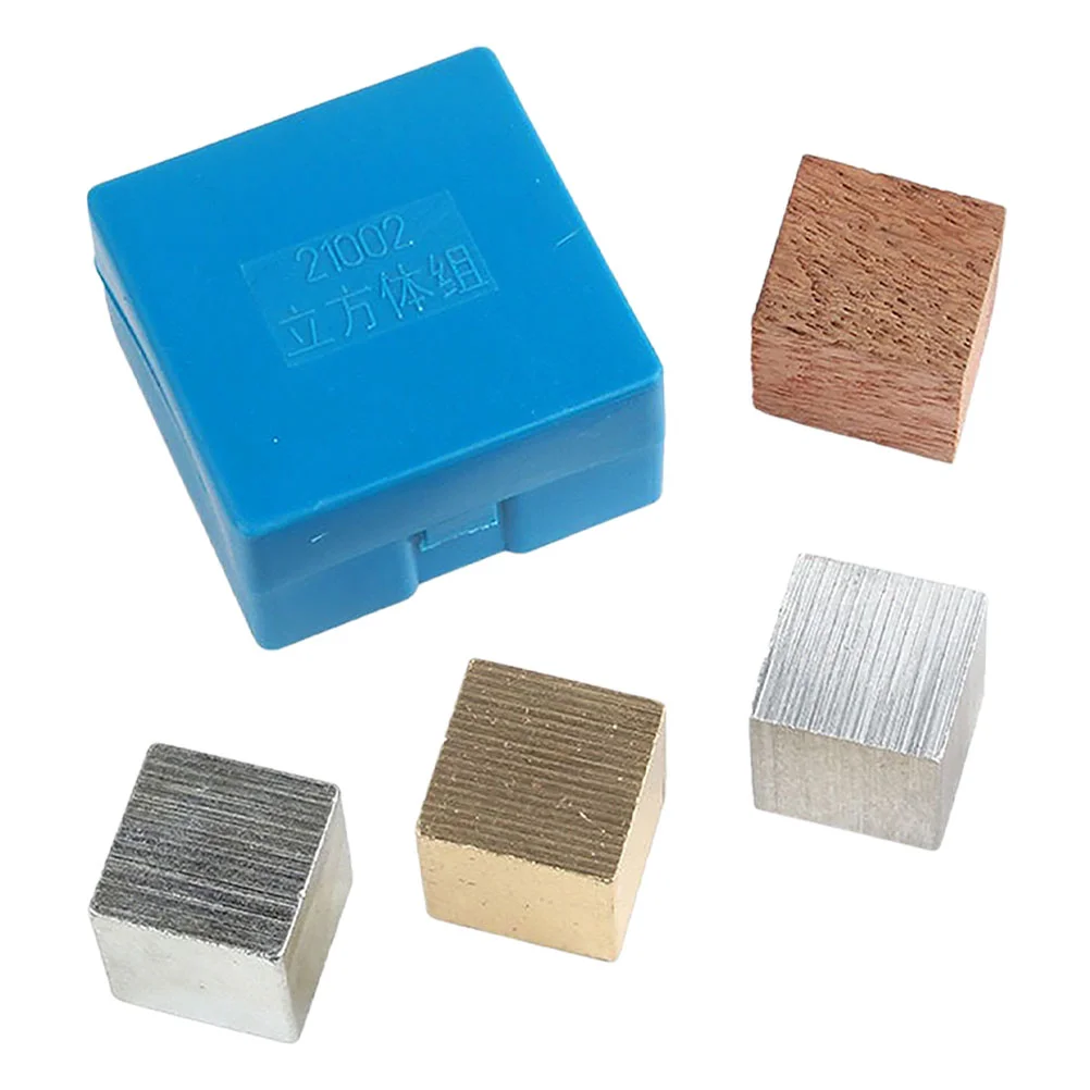 4 Pcs Physics Teaching Instrument Ring Boxes Bulk Metal Splicing Block Copper Iron Aluminum Wood Magnetic Angle Finder Digital