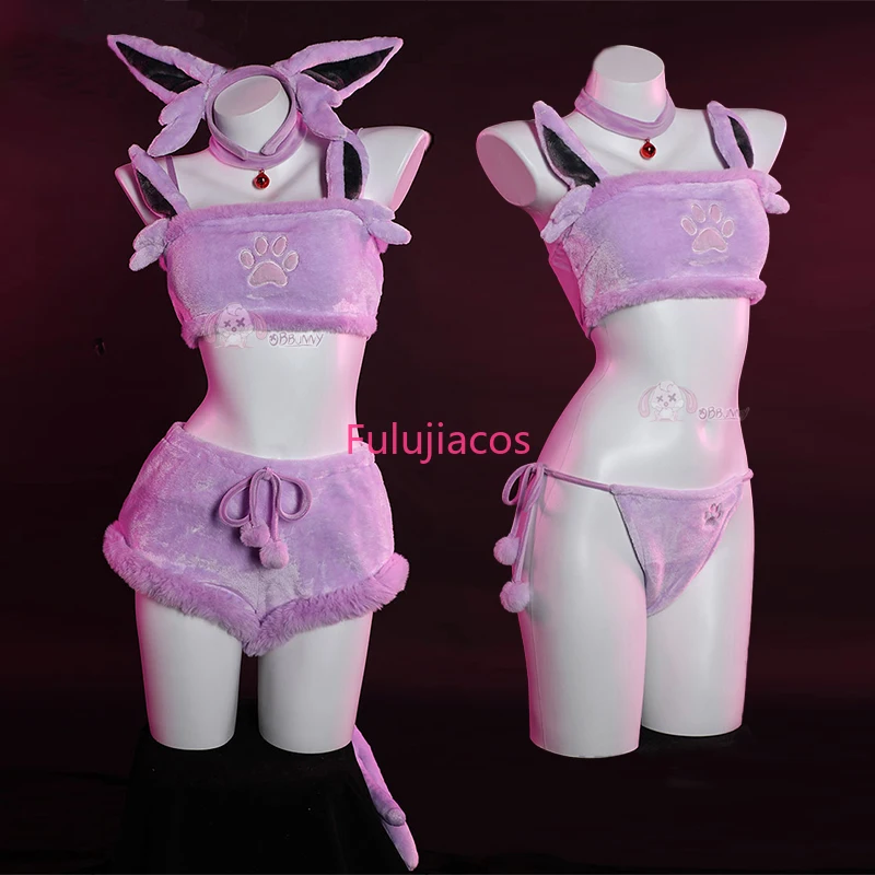 

Split plush home clothes Eevee cosplay costumes cute female cartoon soft and cute clothes