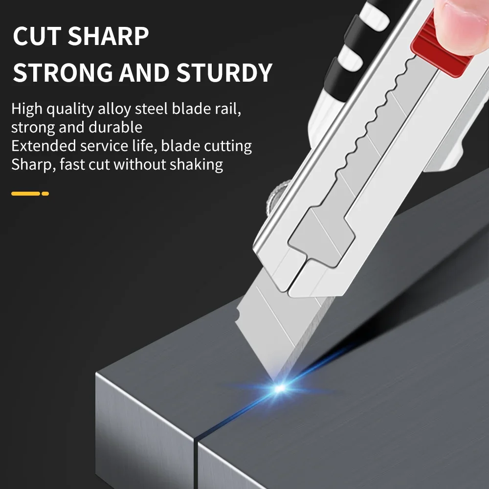 LUXIANZI المحمولة قابل للسحب سكّين متعدّد الاستخدامات لقطع فتح علبة الة قطع الورق لتقوم بها بنفسك أدوات يدوية المفاجئة القاطع سكين وشفرات #6