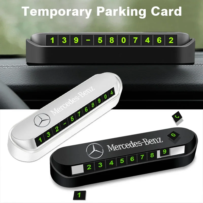 Car Temporary Parking Phone Cards Car Interior Accessories For Mercedes Benz B/C/E/S Class A Class C200L GLC GLK New CLA GLA etc