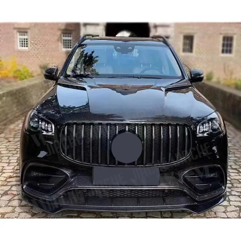 

Car Front Bumper Fog Light Air Vent Trims for Benz GLS Class X167 GLS450 Sport 2020-2022 Air Vents Carbon Fiber Fog Lamp Frame