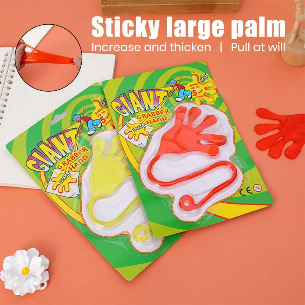 

Children Sticky Hand Colorful Sticky Hand Toy Set for Stress Relief Anxiety Portable Soft Stretch Palm for Kids for Halloween