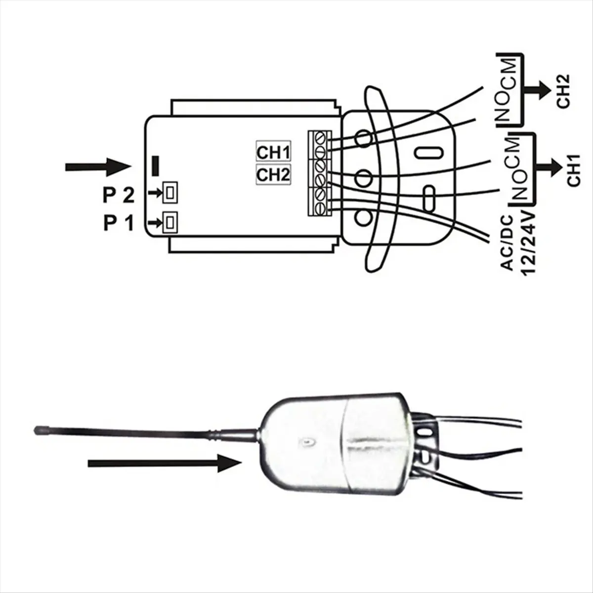 happyday~-receptor-de-control-remoto-universal-de-2-canales-para-puerta-de-garaje-de-43392-mhz-interruptor-de-433-mhz-modulo-de-rele-de-12-v-24-v-cc-ca