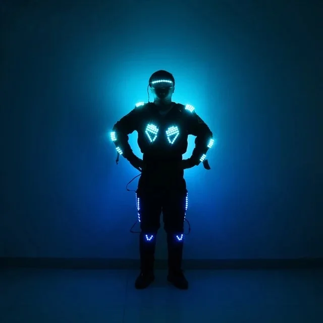 New LED Luminous Armor Light Up Costumes For Dancing Performance Clothes DJ Stage Dance Wear