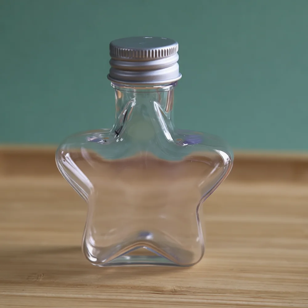 50ml Creative Hanging Plastic Bottle Gingerbread Man Tree Heart Star Shape Transparent Makeup Liquid Sample Container