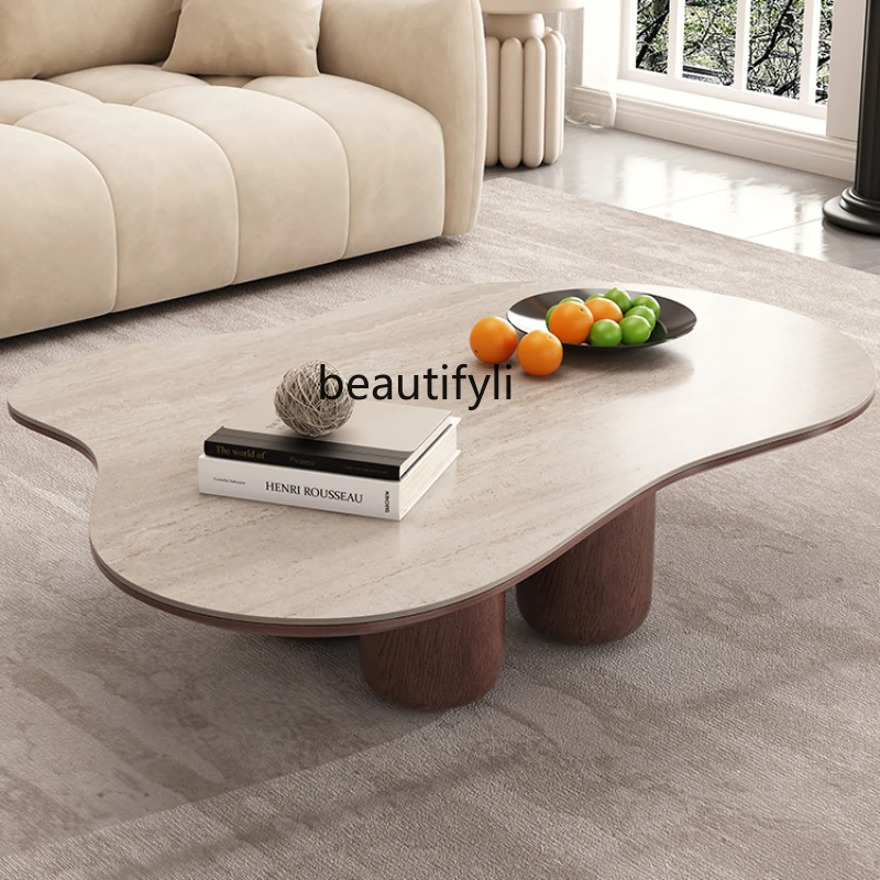 

Yunji Wind Tunnel Stone Endtable Home Living Room Stone Plate Special-Shaped Cloud Low Table