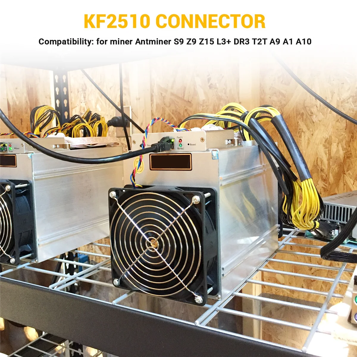 Conector KF2510 de 50 piezas, cabezal de Pin macho de 2,54 MM, Conector de ventilador de 4 pines para ASIC Miner Antminer S9 Z9 Z15 L3 + DR3 T2T A9