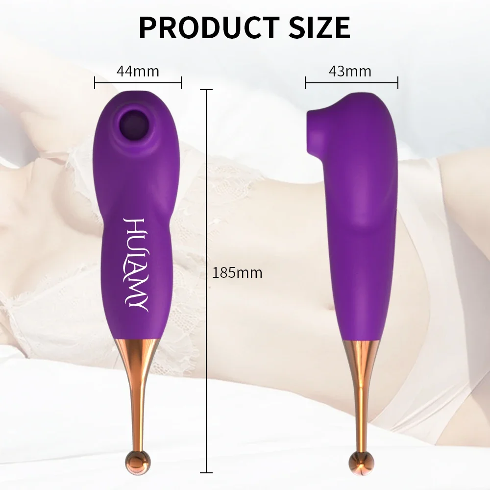 2 in 1 Powerful G Spot Vacuum Sucking Vibrator Clitoris Stimulator Vagina Nipple Blowjob Female Masturbator Adult Sex Toys