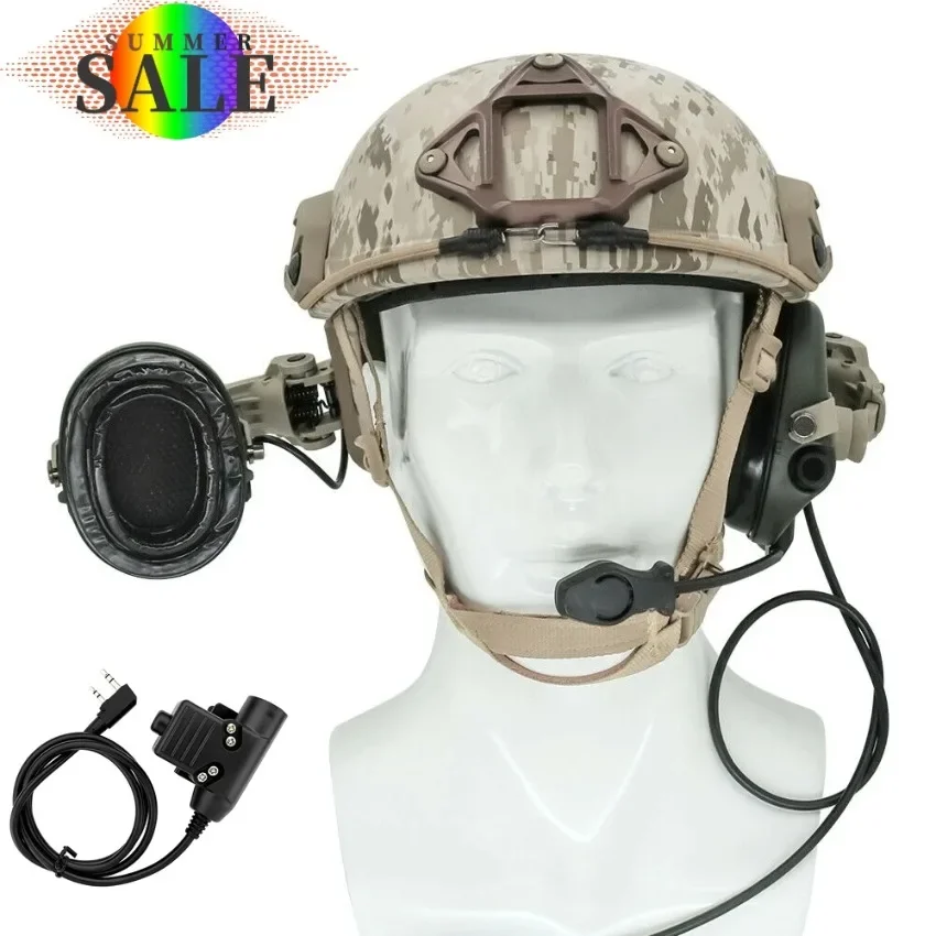 Shooting tactical sports helmet ARC rail bracket msa sordn noise-cancelling pickup headphones hearing protection