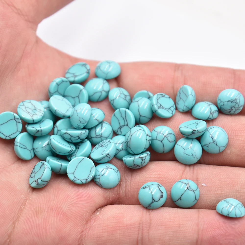 Großhandel 50 Stück/Lot Modische, hochwertige 10mm gemischte runde CAB-CABOCHON Natursteinperlen für Schmuckzubehör, kostenloser Versand – Detail 19