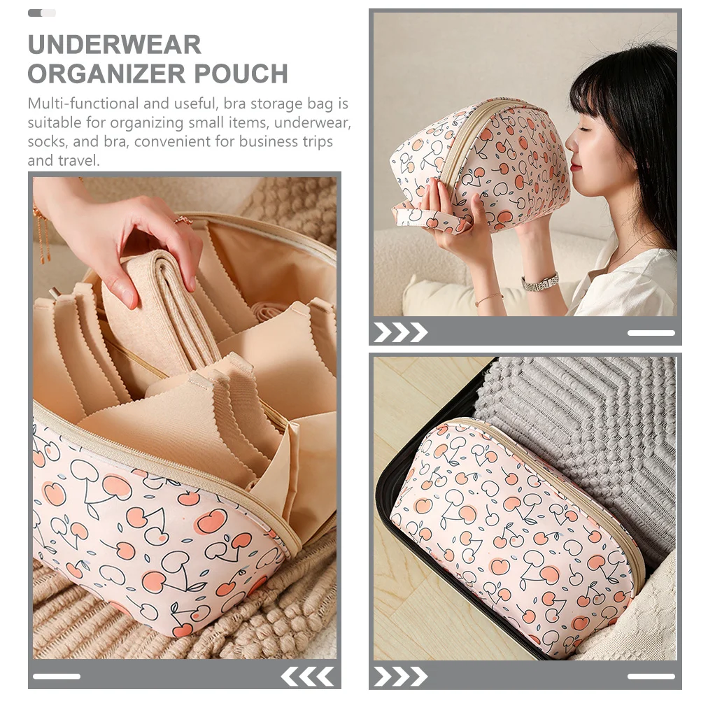 

Underwear Storage Bag for Travel Spacious Bra Organizer Pouch Portable Lightweight Case for Socks Bras Intimates Easy Carry