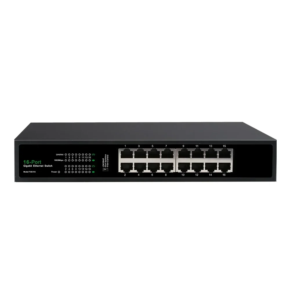 Poe Switch Ethernet 16 port jaringan 10/100mbps port Ieee 802.3 Af nirkabel Ap Uplink sakelar jaringan