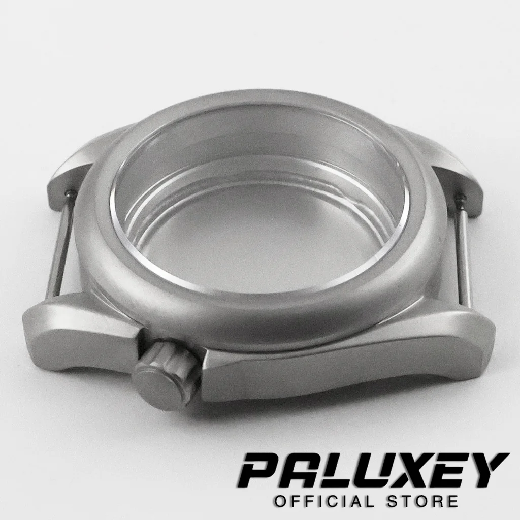 NH35 40MM Sapphire Crystal Sandblast Field Watch Case Parts For NH34 NH35 NH36 NH38 Automatic Movement 3.8 Crown