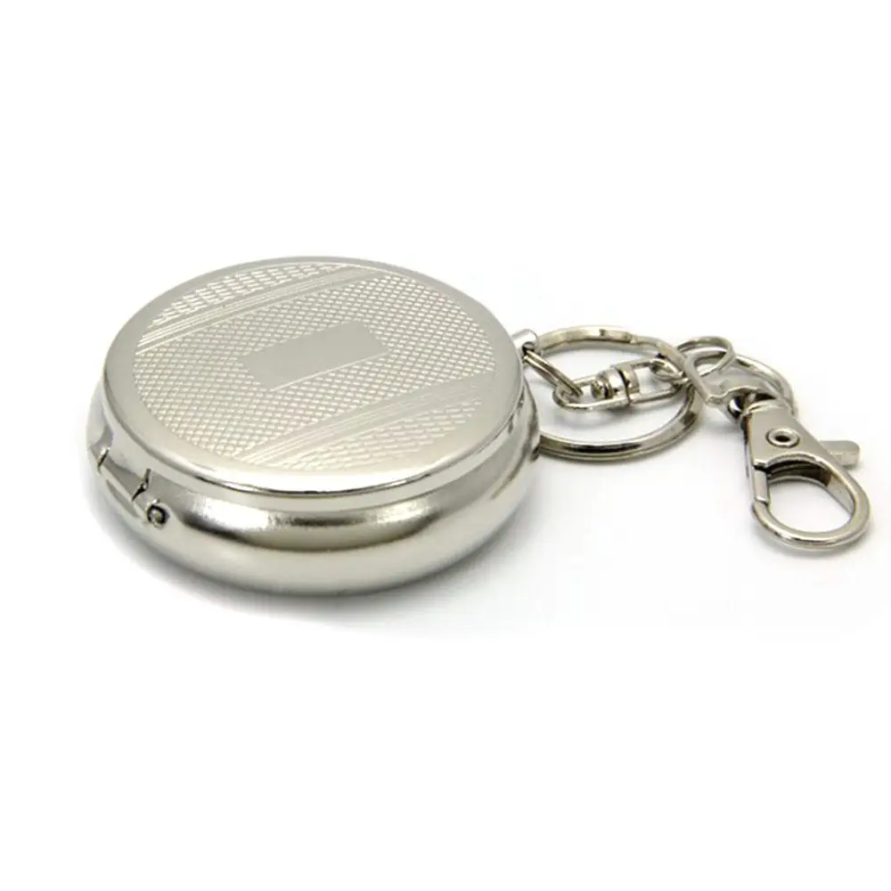 Keychain Fashion Round Metal Alloy Popular Pocket Top-selling Fashionable Keychain Ashtray Stylish Home Outdoors Mini In-demand