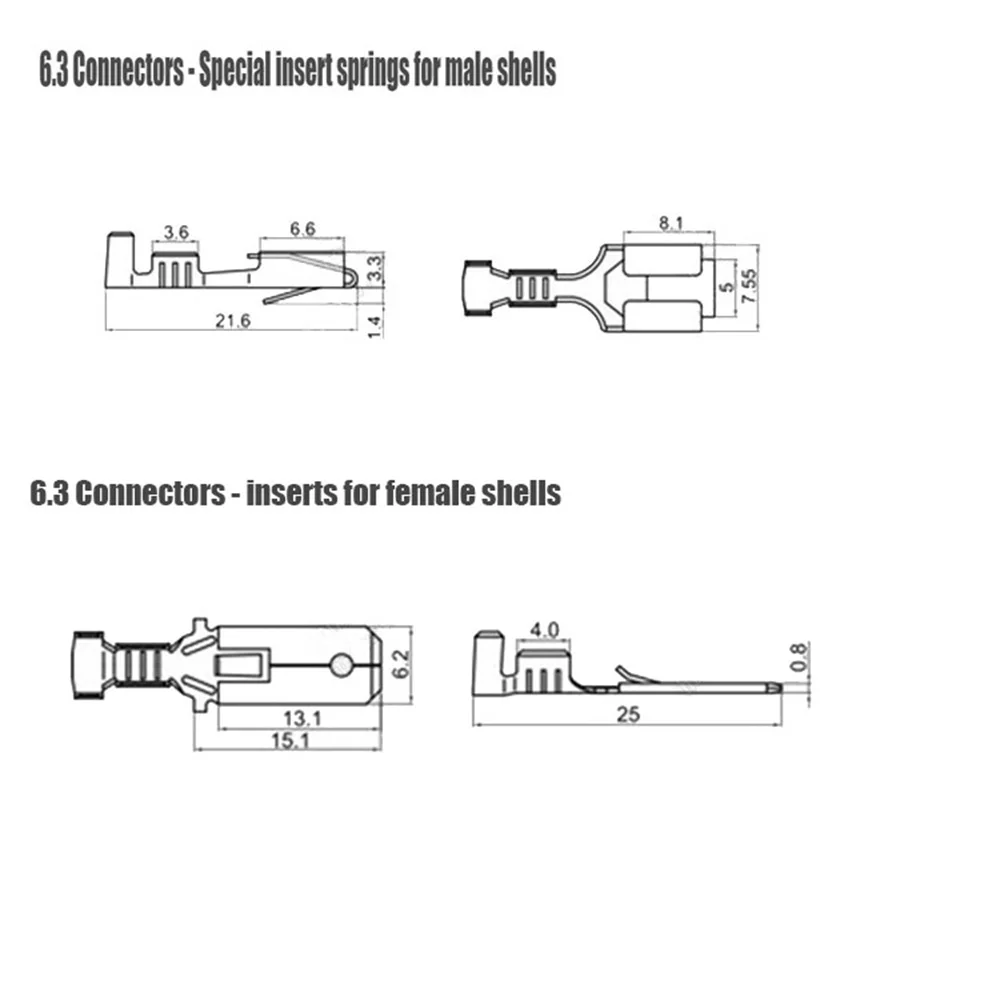 Automotive connector car motorbike electrical plug socket kit 6.3mm-1P-12P high current male and female docking connector