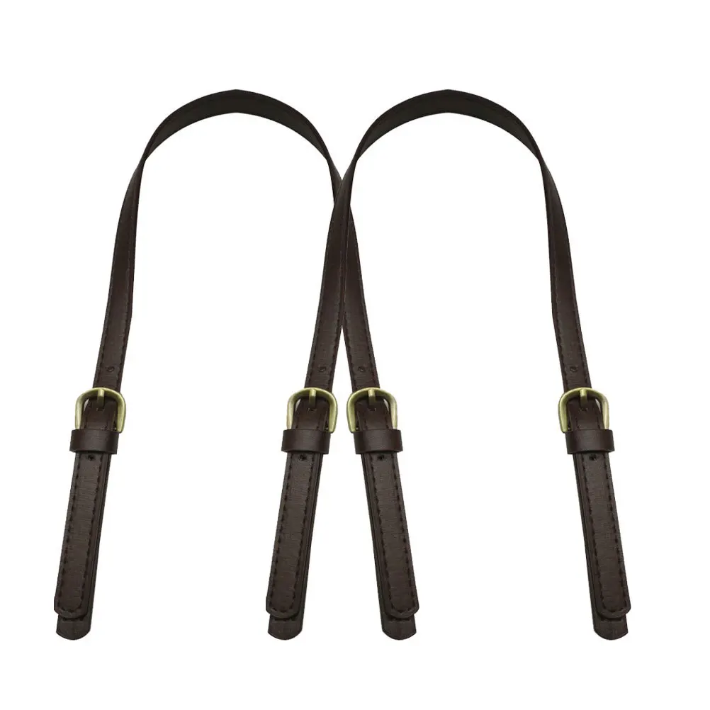 2Pcs Synthetic Shoulder Strap Adjustable Handbag Belt Tote Bag Replacement Long-Lasting Deep Coffee DIY Pouch Accessory