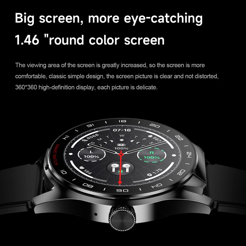 Auriculares 2 en 1, reloj inteligente con llamada de diente azul, deporte al aire libre, Monitor de ritmo cardíaco y salud, reloj inteligente con Control de música, asistente de voz