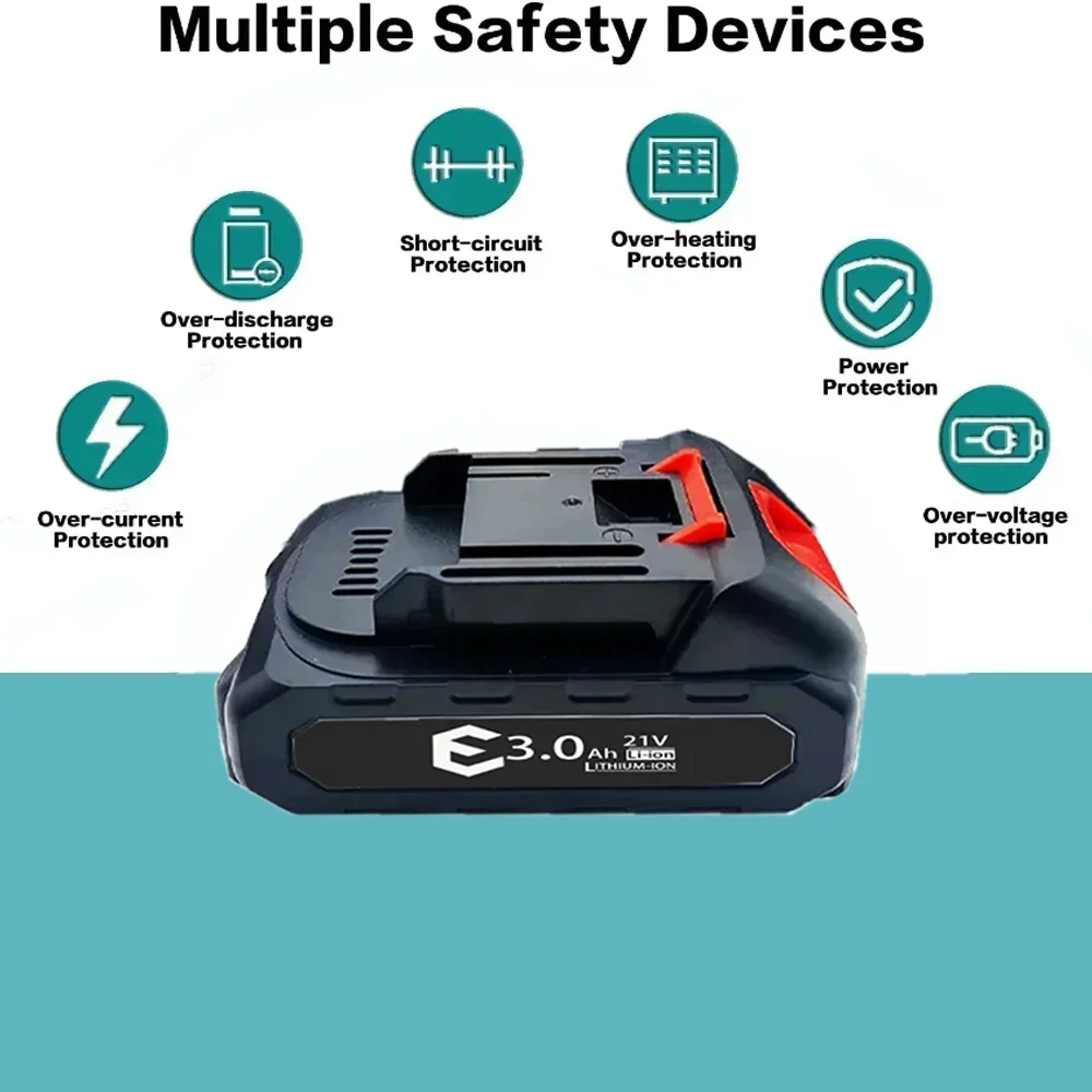 Suitable for Makita 21V tool replacement cordless electric tool high-capacity battery, 21V3.0Ah rechargeable lithium-ion battery