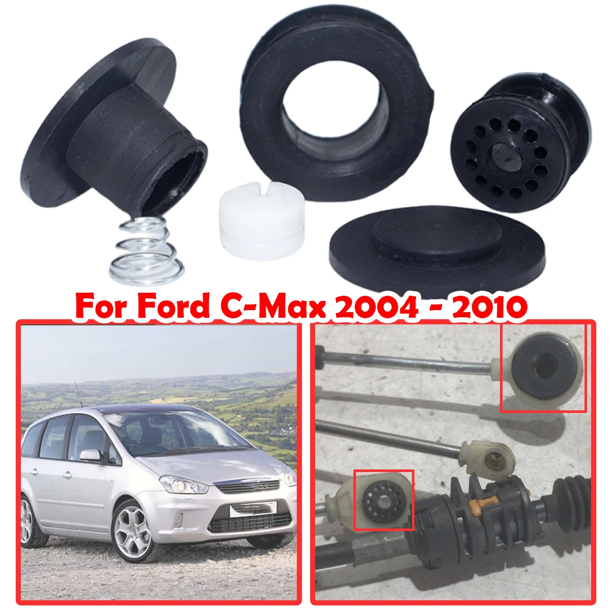 

Gearbox Cable Sleeve Linkage Rubber Bushing Repair Kit 2S6R7E395AG For Ford C-Max 04-2010 Shift Lever Assembly Replacement Part
