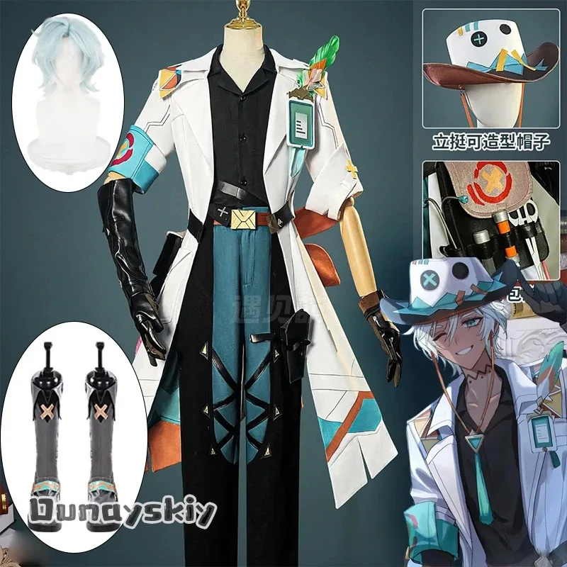 2025 22 لعبة تأثيري GENSHIN تأثير زي قميص ، السراويل ، سترة ، حزام مجموعة للجنسين الزي أنيمي IFA شعر مستعار الدعامة لعب الأدوار Sui