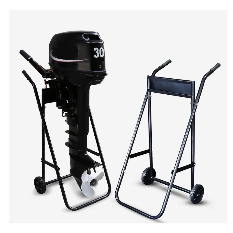 Foldable Outboard Motor Trolley Black Folding Cart Bracket Portable Propeller Of Paddle Hanging Machine Barrow Can Carrying 75KG