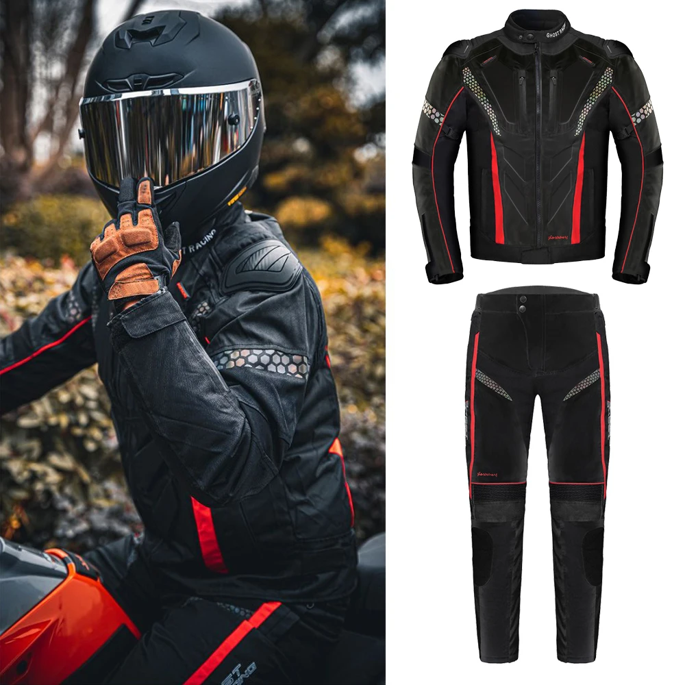Giacca da moto invernale a prova di freddo Giacca da corsa da motocross da uomo Abbigliamento protettivo da moto impermeabile con fodera rimovibile