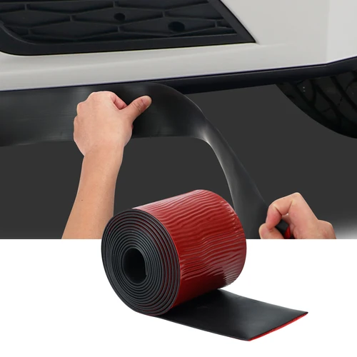 Imagen 2 del producto Falda lateral Universal para puerta de coche, Protector anticolisión de goma antiarañazos, tira de protección de pintura corporal, accesorios para coche, 2,5 metros