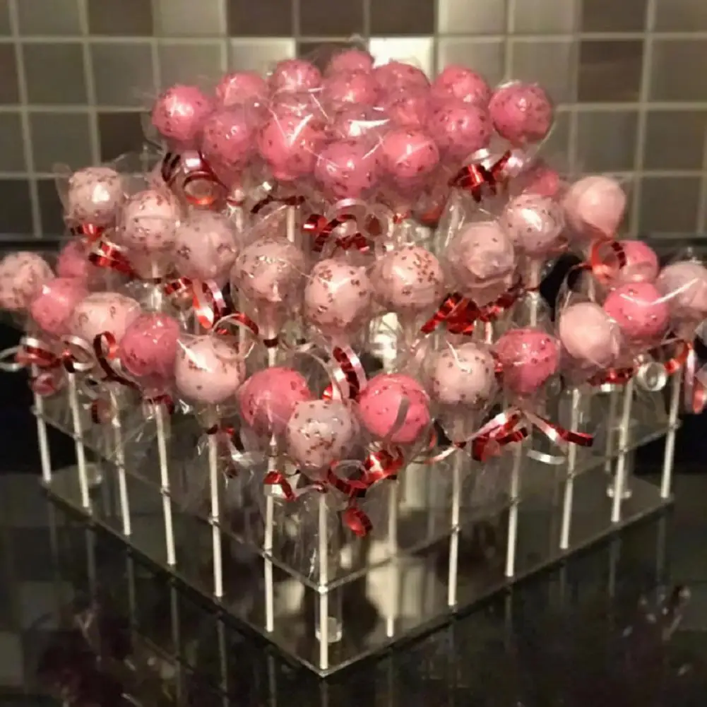 Cake Pop Display Stand Dessert Table Centerpiece Acrylic Cake Pop Stand with Multiple Layers Capacity for Lollipop for Organized